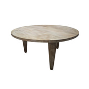 Round Natural Wood Coffee Table
