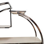 Art Deco Chrome and Glass Circular Display Shelf