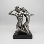 Decorolla AU Collection Retro Style Silver Lovers Figurine Sculpture
