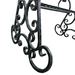 Wrought Iron Scrollwork Glass Top Coffee Table