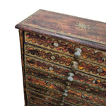 Artisanal Hand-Painted Wooden 10-Drawer Apothecary Jewellery Chest