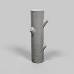 Tree Trunk Inspired Grey Crackle Glaze Ceramic Cylindrical Vase