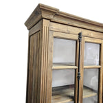 Marina Home Rustic Reclaimed Wood Glass Display Cabinet