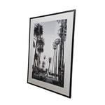 Captured Coastlines Monochrome Los Angeles Skyline Framed Art Print