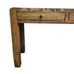 Lucky Furniture Rustic Reclaimed Wood Two-Drawer Console Table