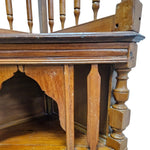 Exquisite Victorian Style Mirrored Carved Timber Corner Display Shelf