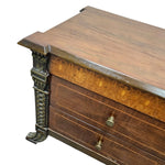 Regal Empire Style Inlaid Walnut Bedside Chest