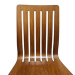Lucca Contemporary Zebrano Veneer Slatted Dining Side Chair