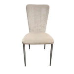 Contemporary High-Back Velvet Fabric Dining Chair