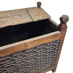 Heritage Solid Wood Carved Jali Storage Trunk Chest