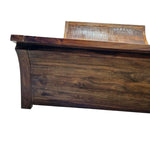 Handcrafted Solid Wood Curved Sleigh Bed Frame