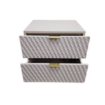 West Elm Audrey Mid-Century Style Geometric Light Pink Nightstand