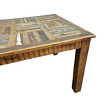 Rustic Parquet Reclaimed Wood Dining Table