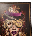 Sarah Bordia Signed Authenticated Steampunk Chanel Inspired Framed Wall Art