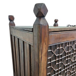 Heritage Solid Wood Carved Jali Storage Trunk Chest