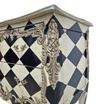 Bold Harlequin Monochrome Baroque Style Chest of Drawers