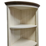 Provincial Charm Two-Tone Curved Corner Cabinet