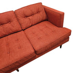 Mid-Century West Elm Peggy Red Fabric Sofa