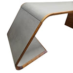 Al Huzaifa Arthur Modern Style Walnut Executive Desk with Grey Leather Top