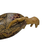 Tribal Inspired Hand Painted Wooden Elephant Serving Tray