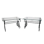 Wrought Iron Scrollwork Glass Top Coffee Table