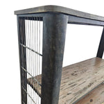 Industrial Iron & Reclaimed Wood 3-Tier Console