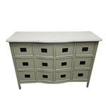 Vintage Farmhouse 12-Drawer Apothecary Bow-Front Chest