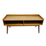 West Elm Mid-Century Modern Wooden Open Shelf Media Console
