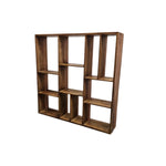 Marina Home Rustic Style Square Multi Compartment Wooden Wall Unit Shelf