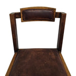 Heritage Antique Style Leather & Distressed Wood Chair