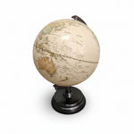 Vintage Style Cream Desktop Globe with Bronzed Meridian and Base