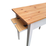 Two-Tone Minimalist Work Desk with Storage Drawer