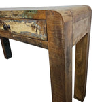 Lucky Furniture Rustic Reclaimed Wood Two-Drawer Console Table