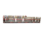 Hand-Carved Balinese Procession Relief Wooden Wall Panel