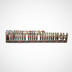 Hand-Carved Balinese Procession Relief Wooden Wall Panel