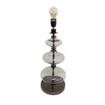 Sculptural Smoked Glass Stacked Bubble Table Lamp Base