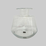 Marina Home Retro Style Clear Glass Wide Bodied Pot Vase