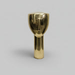 KARE Design Modernist Polished Brass Minimalist Face Art Sculpture