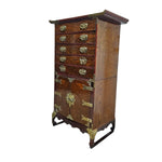 Joseon Style Brass-Mounted Elm Wood Multi-Drawer Storage Chest