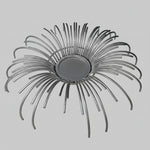 Radiant Retro Silver Wire Sunburst Medium Accent Mirror