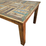 Rustic Parquet Reclaimed Wood Dining Table