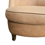 THE One Vintage Style Tan Leather Accent Armchair
