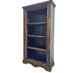 Vintage Indian Carved Solid Wood Bookcase