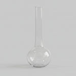Retro Style Clear Blown Glass Long Neck Balloon Vase