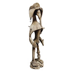 Hand Carved Tribal African Wooden Totem Statue Sculpture