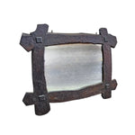 Artisan Hand-Carved Dark Statement Mirror