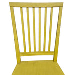 Italian Mid-Century Style Canary Yellow Slatted Wooden Dining Chair