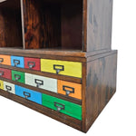 Eclectic Multi-Colored 12-Drawer Artist Cabinet