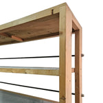 THE One Industrial Style Natural Timber and Iron Rolling Shelving Unit