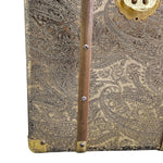 Elegant Paisley Embossed Aluminium and MDF Storage Trunk